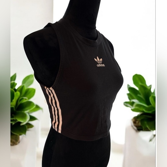 Adidas three stripe crop tank size small - Picture 2 of 4